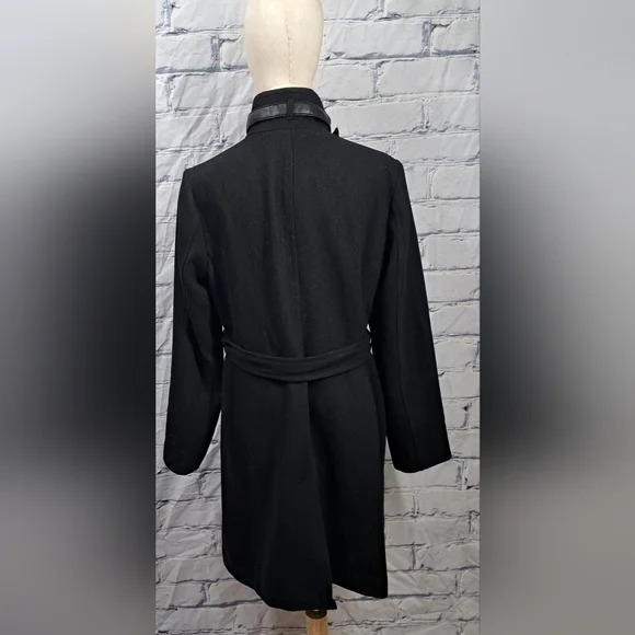 Thyme Maternity Black Trench Coat - Picture 9 of 16